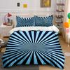 Radiating Blue Striped Pattern. Bedding Sets Duvet Cover Sets Duvet Covers Pillowcases(1* Duvet Cover 2* Pillowcases Without Duvet Insert)