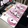 Mouse Pad Gaming Cute Mousepad Gamer Keyboard Pads Office Laptop Pink Illustration Girl Desk Mats NonSlip Rubber Home Table Mat