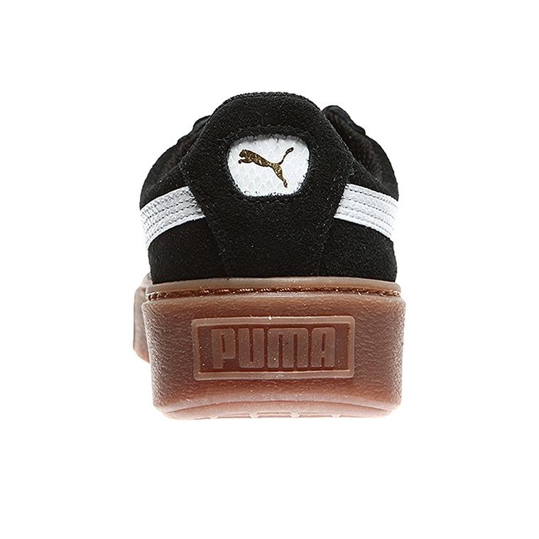 Puma Suede Platform Jr Snake - Black Gum Kids Sneakers White 363906-02