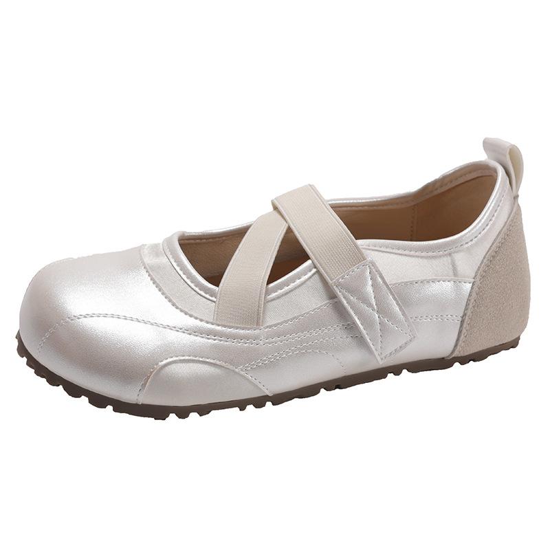 Queen Fan White Retro Flat Bottom Shallow Mouth Height Increasing Single Shoes Women's Summer 2025 New Skirt Mary Jane Shoes