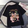 Labubu Cartoon Children's Short Sleeved T-shirt Casual Top Unisex Summer Round Neck Printed Girls' Clothing