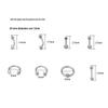 European and American Style Stainless Steel Nose Ring and Stud Earrings for Body Piercing