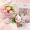 15cm Mini Handmade Crochet Flower Bouquet Artificial Flowers Valentine's Mother's Romantic Gift Desktop Decoration