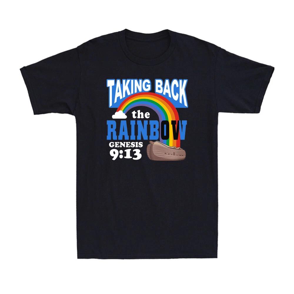 Taking Back The Rainbow Genesis 9:13 Noah s Ark Vintage Men s T-Shirt T-shirt M