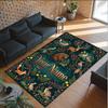Forest Theme Crystal Velvet Floor Rug Personalized Custom Name Text Warm Carpet Home Decoration