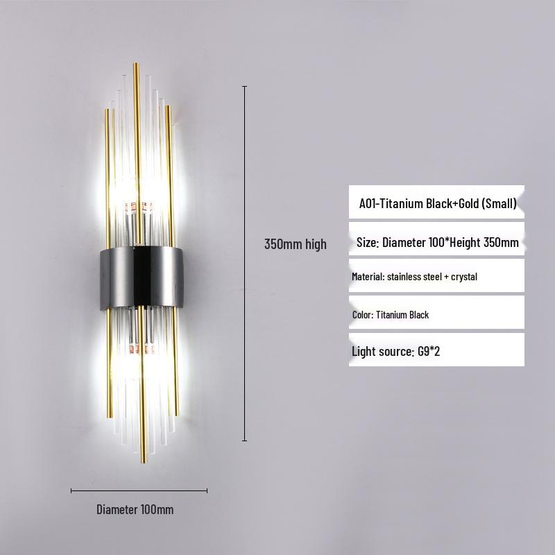 Elegant Luxury Glass Wall Lamp for Living Room, Bedroom, Hotel, or Bedside - Designer Style with Personality