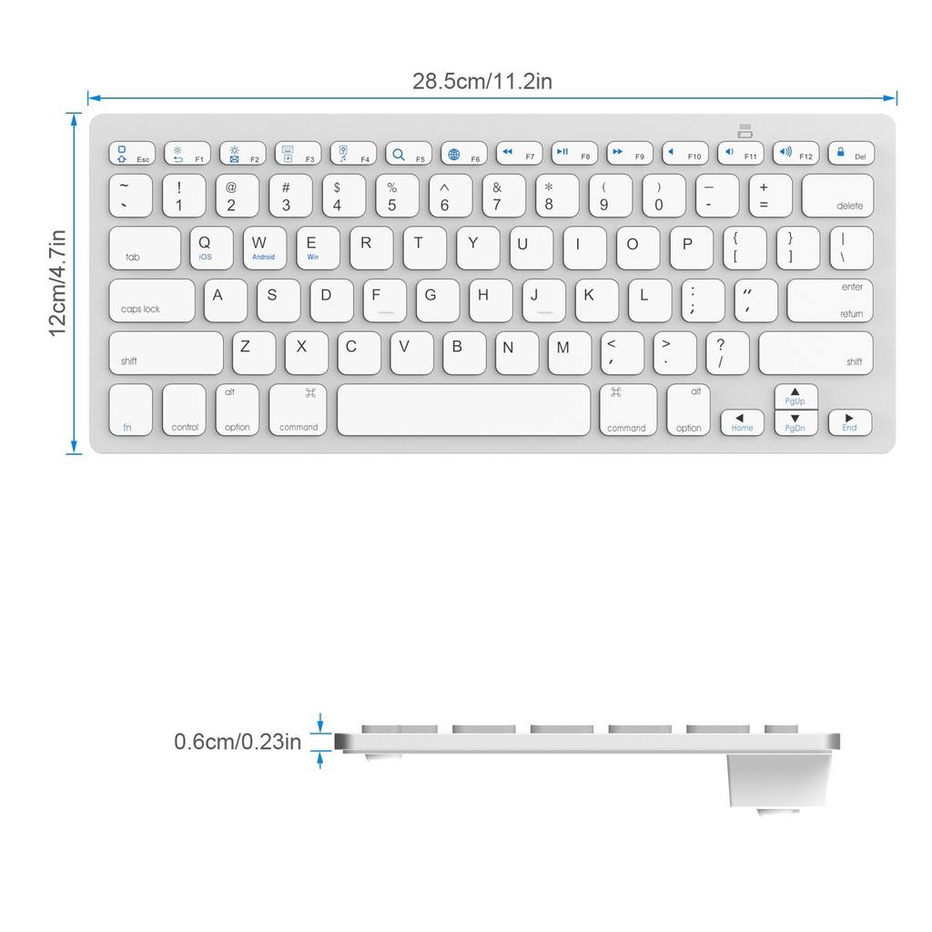 Ultra-Slim 78 Keys Wireless Bluetooth-Compatible Keyboard For Air For Ipad Mini Keyboards For Mac Computer PC Macbook Wholesale