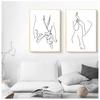 Abstract Minimalist Sexy Line Woman Wall Art Canvas Painting Nordic Posters And Prints Wall Pictures For Living Room Home Decor