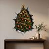 3D Holiday Wall Art Christmas Stickers, Decals for Living Room Bedroom And Party Decorative Stickers Decor, Removable PVC Festive Home Entrance