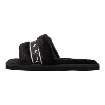 Fluff Remix Damskie Wygodne Modne Klapki Czarne 385240-01