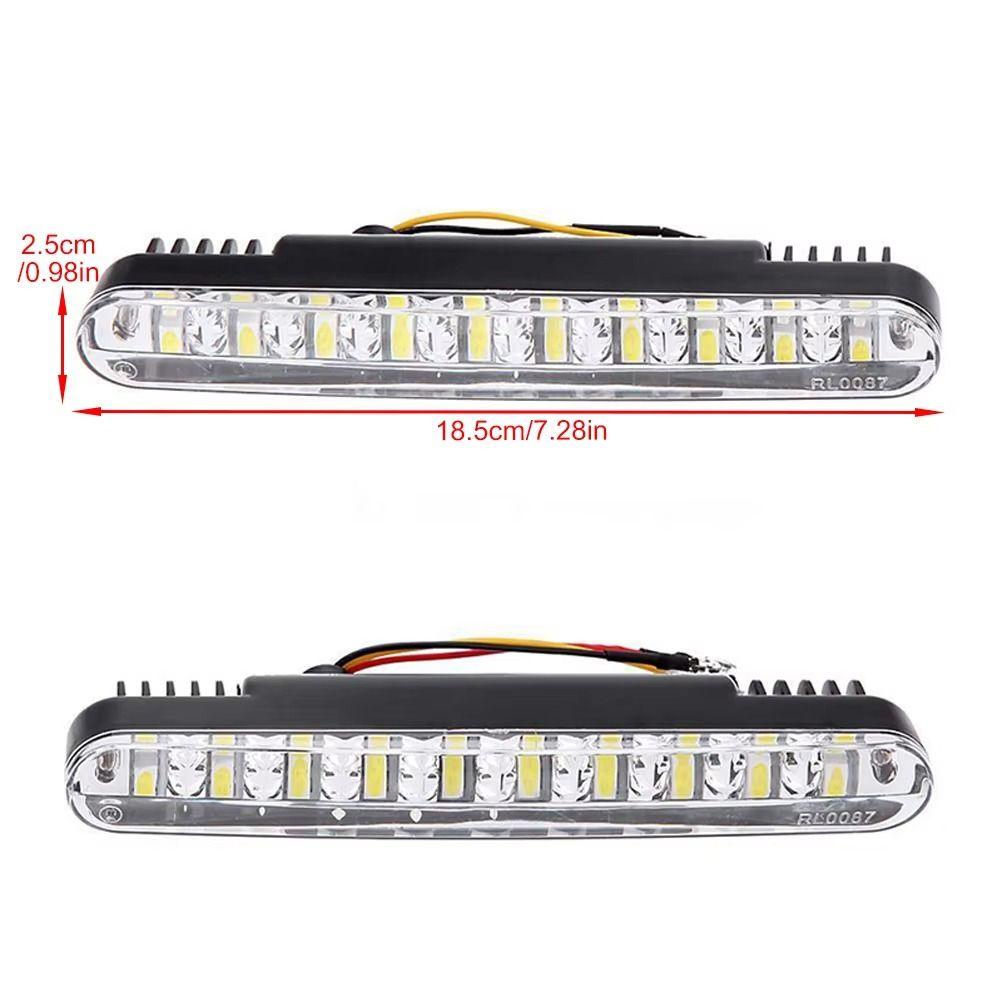 12V DRL Driving Lamp 30 LED Amber Turn Signal Universal Fit LED Strip Kit  Night Driving