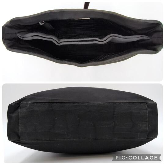 PRADA Metal Handle Handbag Semi One Shoulder Bag Hobo Archive Y2K Triangle Logo Plate