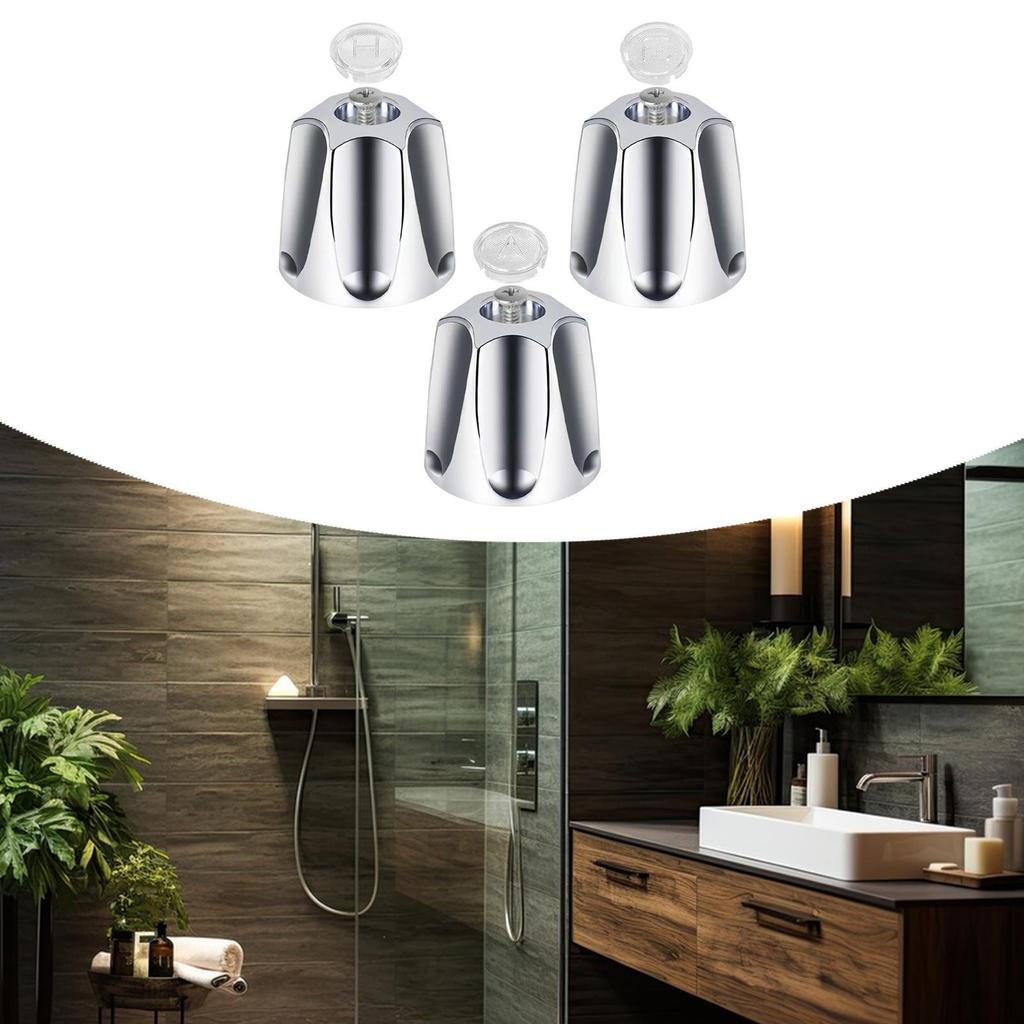 3 Pack Shower Knobs for Cold Diverter Functions in Bathroom Fixtures