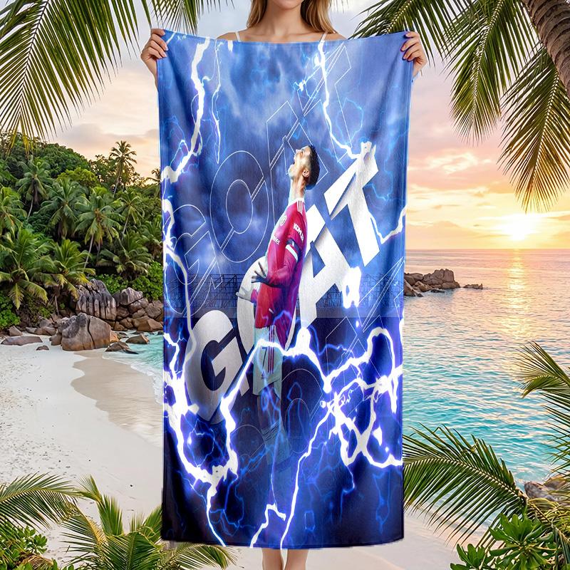Cristiano Ronaldo Strandtuch Weiches Mikrofaser-Sommertuch Schnelltrocknendes Saugfähiges Handtuch für Strand, Schwimmbad, Reisen