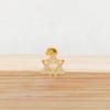 F136 Star Moon Diamond Lip Stud 5-Sided Iron Tower Ear Cartilage Piercing Jewelry 1.2x6/8mm