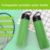 450ml Collapsible Water Bottle with Handle BPA Free Food Grade Leak Resistant Travel Sports Foldable Water Bottle