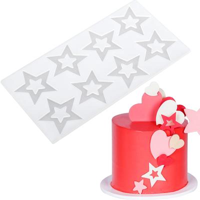 Cake Decorating Tools Cupcake Cake Decorating Tool 3D Star Shape Chocolate Mould Decor Muffin Pan Baking Stencil Silicone