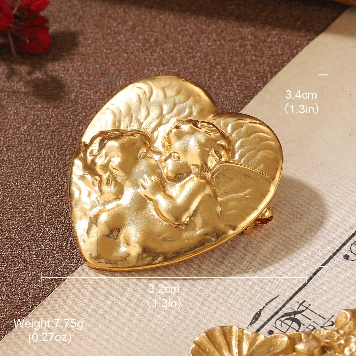 

French retro animal flower brooch light luxury high sense court style natural stone design sense versatile clothing