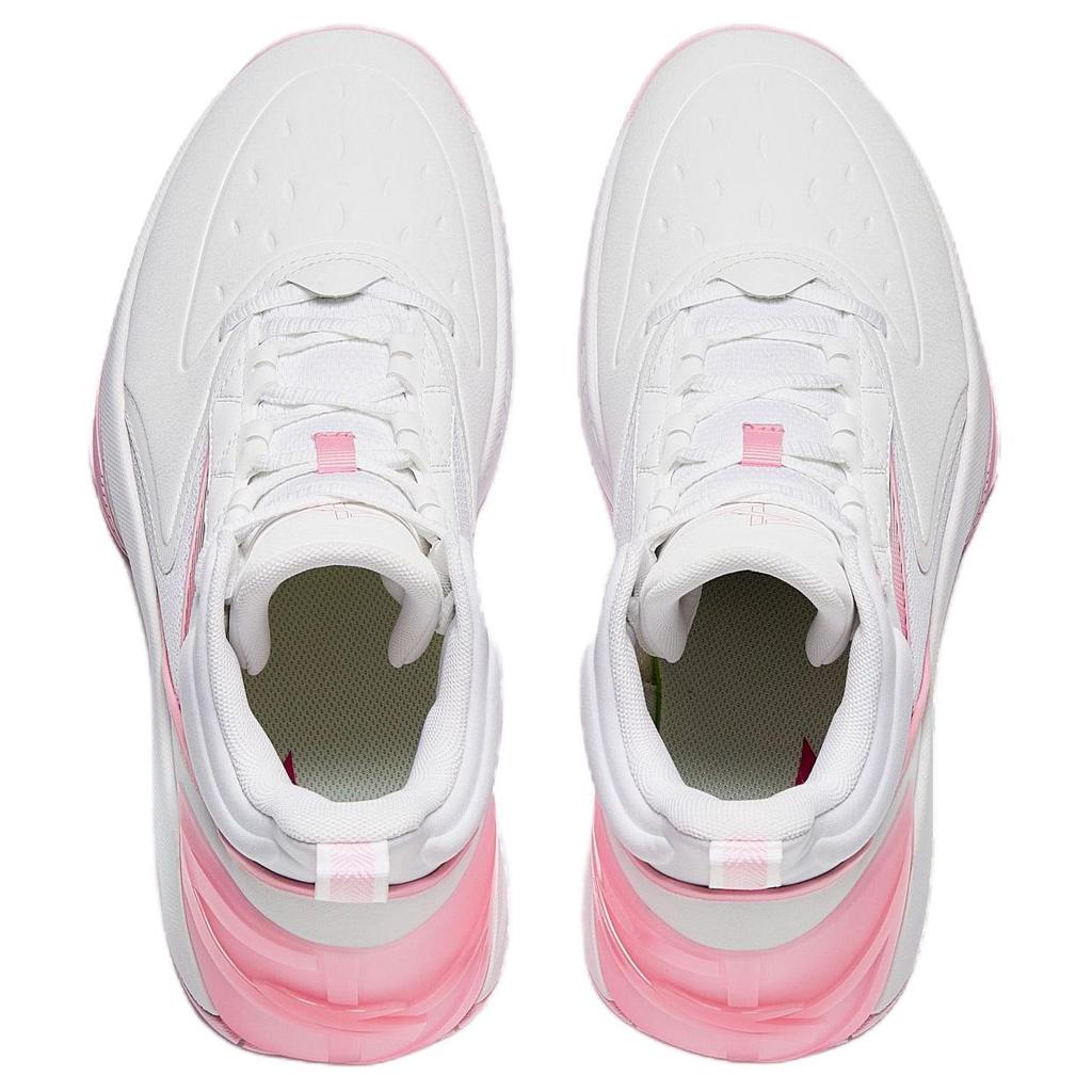 Anta Attack BM Cement Nemesis Performance Sports Leather High-Top Basketball Shoes Men Sneaker White Pink 912531604Q-1
