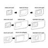 4Pcs Universal Cell Phone Nano Sim To Micro/Standard Card Adapter Converter