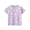 Kids Animal Print Crew Neck Short Sleeve Casual Loose Fit T Shirt Top Comfortable Soft Fabric Suitable for Everyday Wear