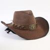 Beliebter Europäischer und Amerikanischer Western Cowboy Strohhut Damen- und Herrenmode Sonnenschutz Strohhut Outdoor Western Cowboyhut