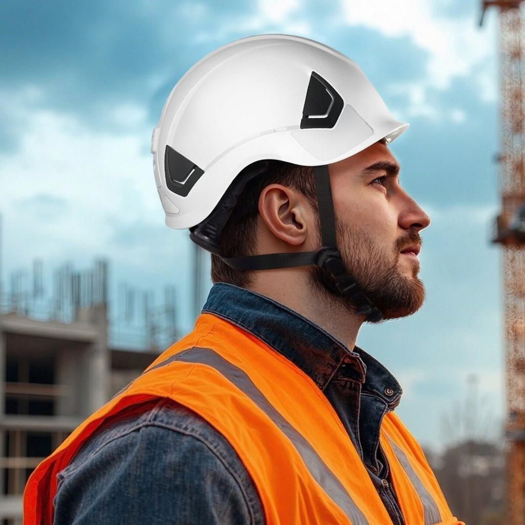 Safety Helmet, ANSI/ISEA Z89.1 Approved ABS Safety Hard Hat with 6-Point Ratchet Suspension, Adjustable Vented Hardhat for Men Women Adults, for
