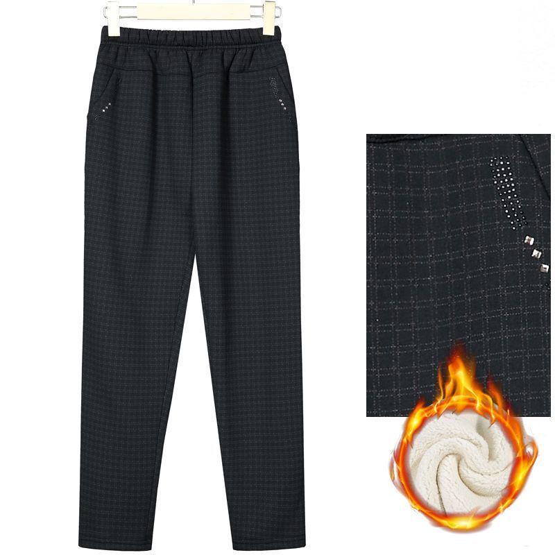 

Women s Winter Fleece-Lined Loose Fit Pants for Middle-Aged & Elderly 4XL 65-73 kg