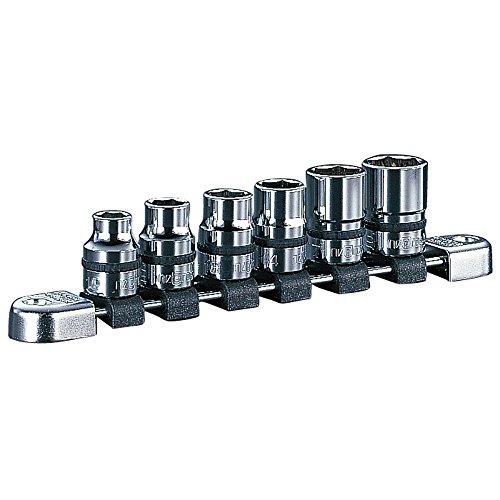 

Kyoto Machine Tools (KTC) Neplos Socket Set, NTB406A, Insertion Angle: 0.5 inches (12.7 mm), Set of 6