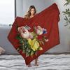 Soft Fleece Blanket Floral Rose Butterfly Print Bed Throw for Women Girls Sofa Decoration Gift