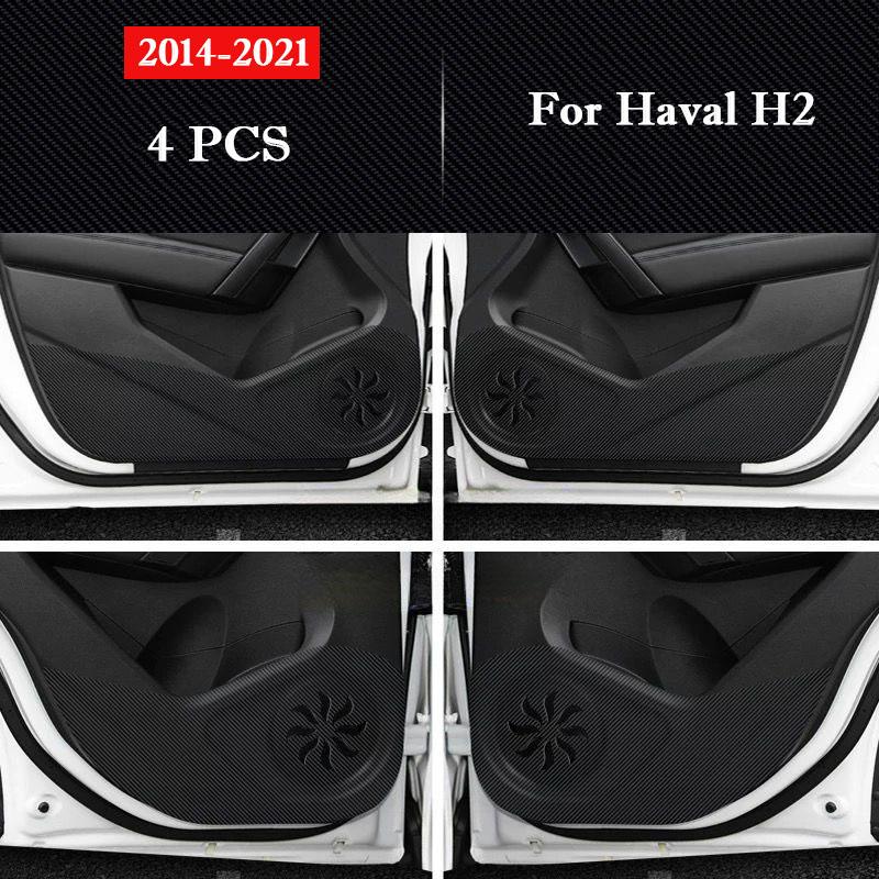 For Haval H2 / H2S Leather Car Door Anti Kick Pad Protection Sticker Carbon Fiber Scratch Resistant Film Interior Accessories