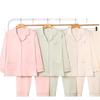 Dingdang Guifei Women’s 2-Piece Set: Long Sleeve, Turn-Down Collar Pajamas for Autumn/Winter – Casual, Fashionable, and Comfortable Homewear