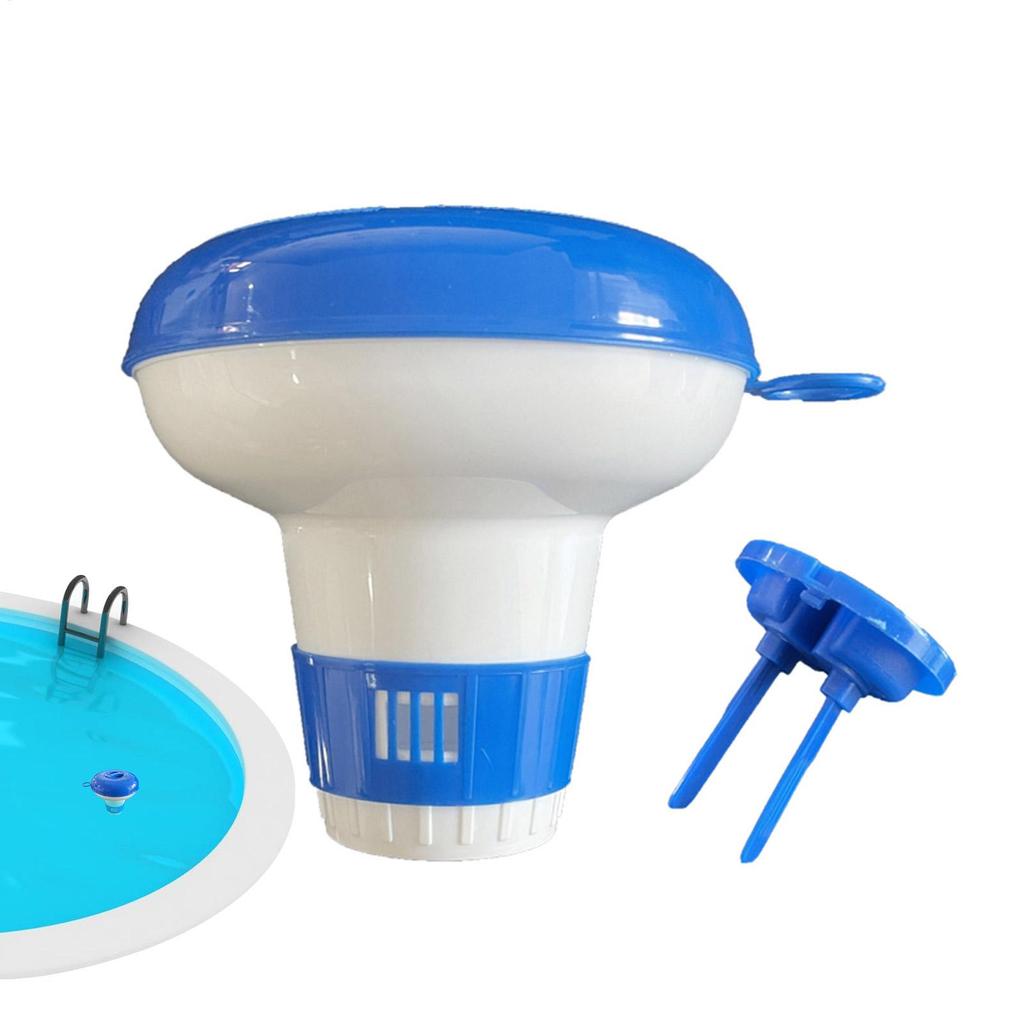 5 inch Deluxe Large Swimming Pool Cleaning Tools Chlorine Dispenser Blue White Floating Swim Pool Tool Tablet Auto-Supplier