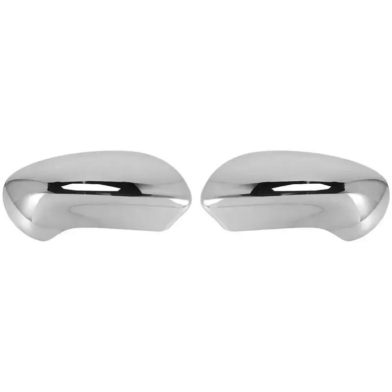 For Nissan Qashqai 2007-2013 Car Sticker Rearview Side Mirror Cover Wing Cap Exterior Door Rear View Case Trim Housing Silver