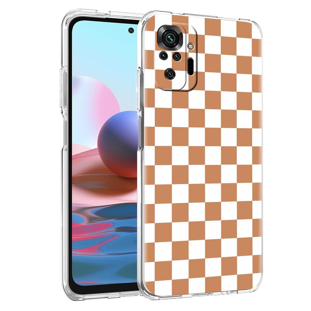 Checkerboard Plaid Checked Phone Case For Xiaomi Redmi Note 12 4G 11 10 Pro 5G 10C 10S 9S 9 9T 8T 9C 9A 8 8A 7 K50 K40 Cover