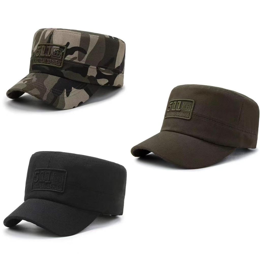 Embroidery 511 Flat Top Hat Peaked Cap Sun Protection Gift Fashion