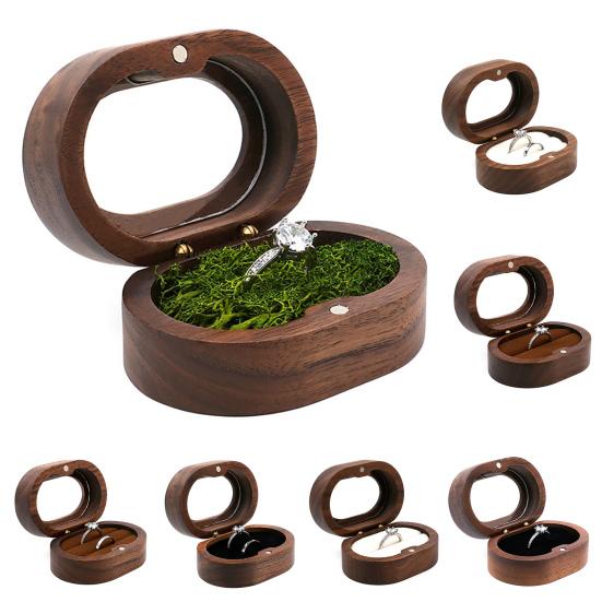 Display Staubdicht Umweltfreundlich Transparent Solide Heiratsantrag Schriftzug Ring Box Ring Box