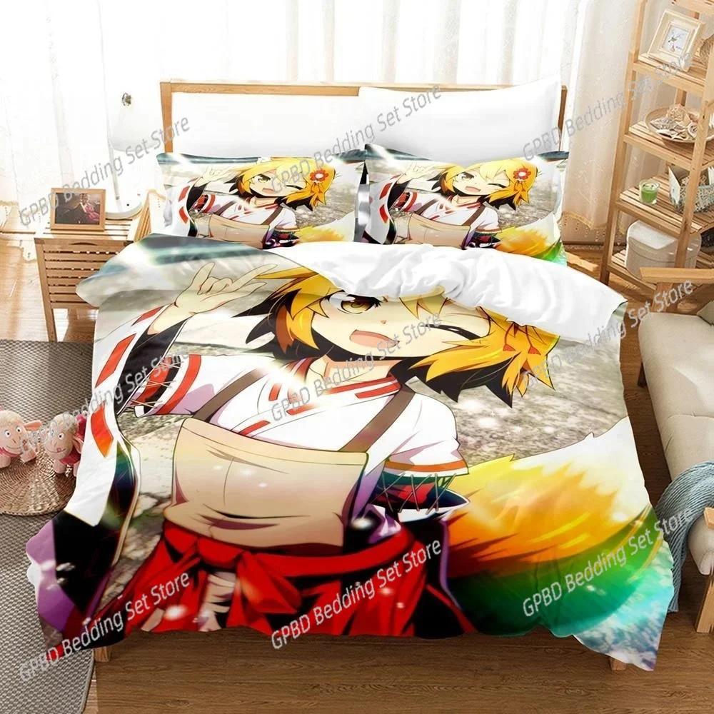 Anime The Helpful Fox Senko San Beding Set 3D Printed Suitable for Bedrom Soft Duvet Cover Set With Pilowcases Children Kids Home Textile