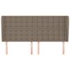 VidaXL Tête de lit avec oreilles Taupe 203x23x118-128 cm Tissu3118416