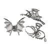 3Pcs Women Hair Claws Spider Bat Skull Hand Shape Hair Clips Anti-slip Teeth Back Head Hair Barrettes Hair Styling Accessories