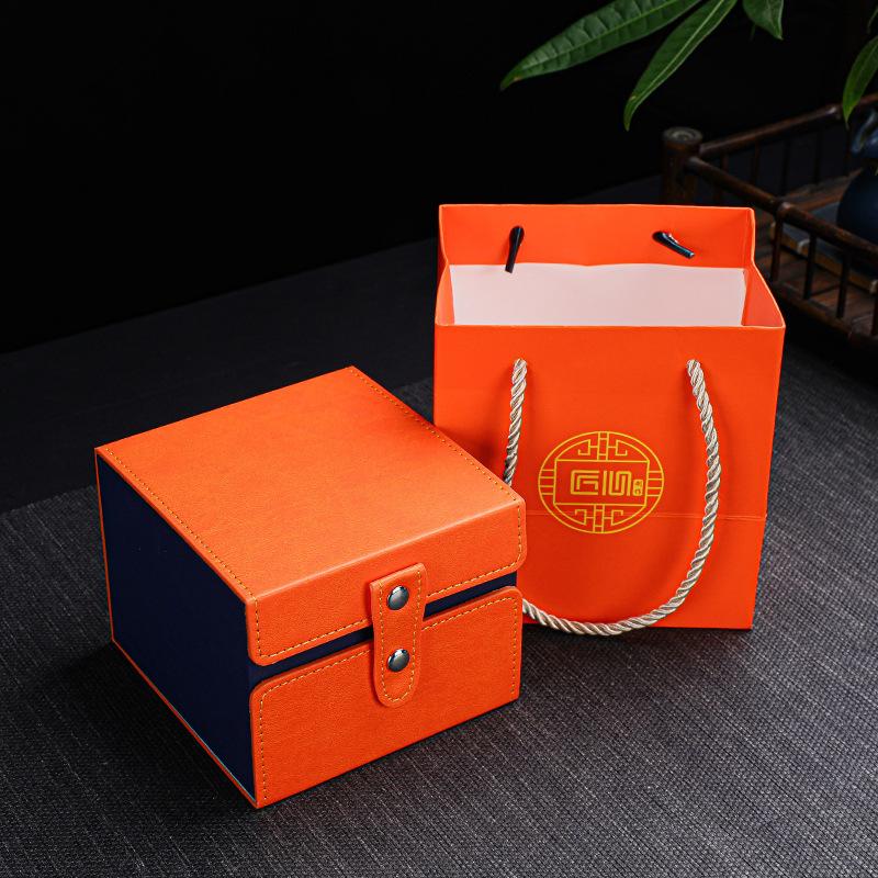 Suet jade tea set White porcelain Fengming pot tea set Business activities Tea with hand gift box Office household