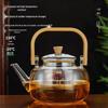 1000ml Heat-Resistant Glass Teapot with Steaming & Boiling Function
