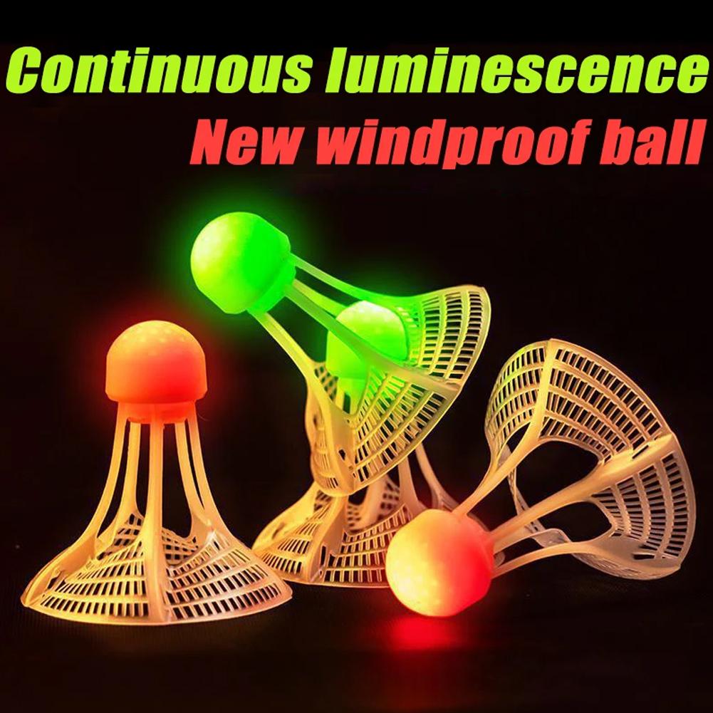 1/2/5 Pack LED Badminton Shuttlecocks -Lighting Glow In The Dark Badminton Birdies Badminton Practice Windproof Shuttlecocks