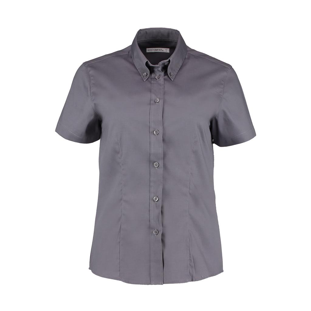 Kustom Kit Ladies Corporate Oxford Short Sleeve Shirt