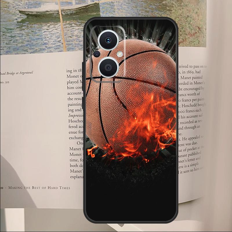 Basketball On Fire Case For OPPO Reno 7 6 8 Lite 2 3 4 5 Z 8T OPPO Find X3 Lite X2 Neo X5 X6 Pro Back Cover