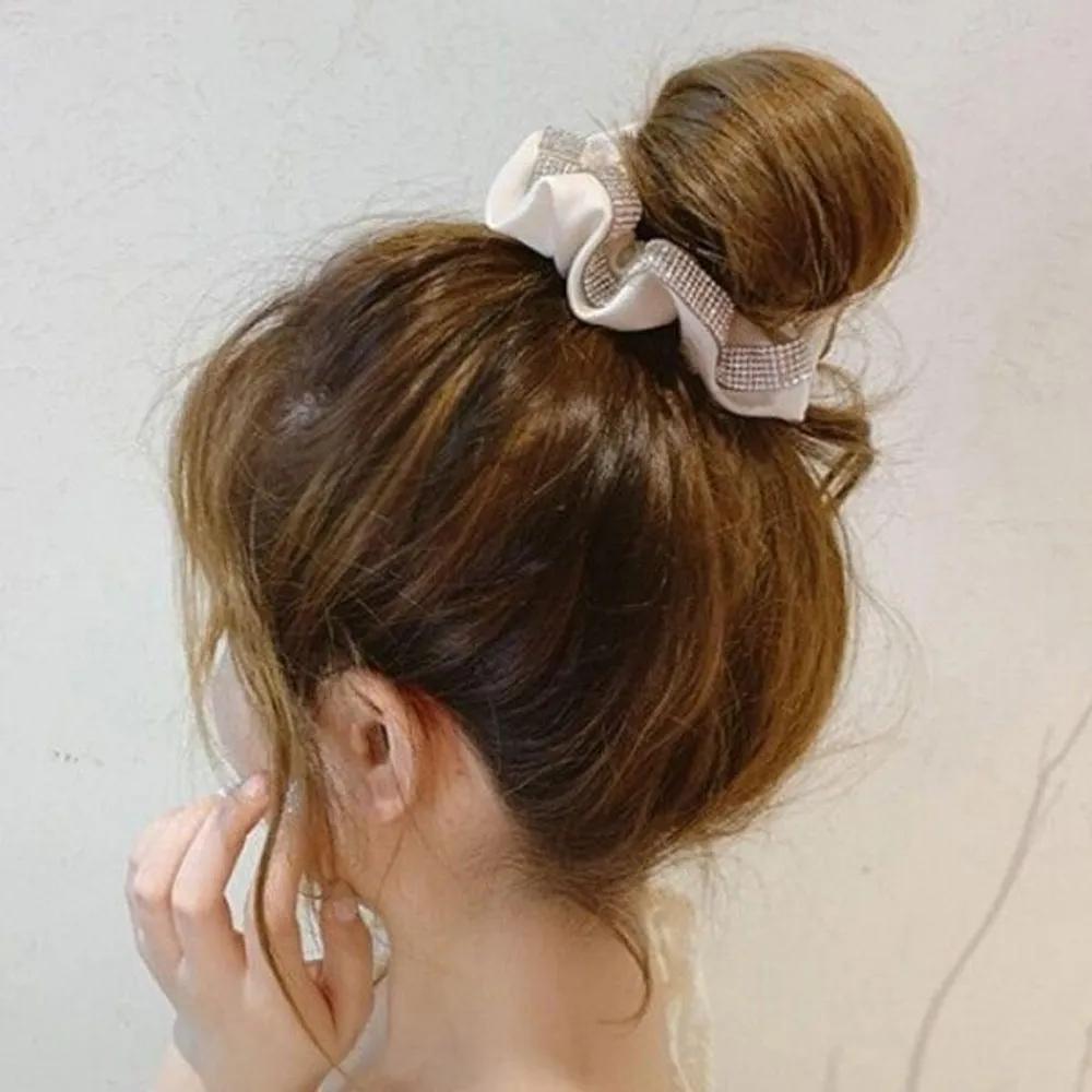 Women s Dango bun cubic scrunchie hair tie ivory hair tie hair tie rubber scrunchie