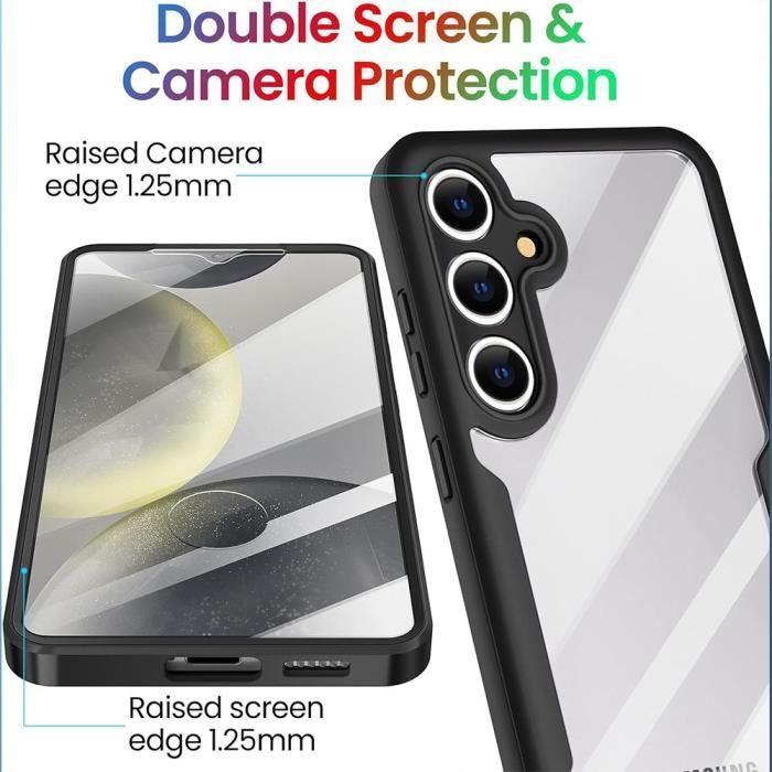 Coque de protection - BOOLING - Samsung Galaxy S24 - Protection intégrale - Semi-rigide - Noir