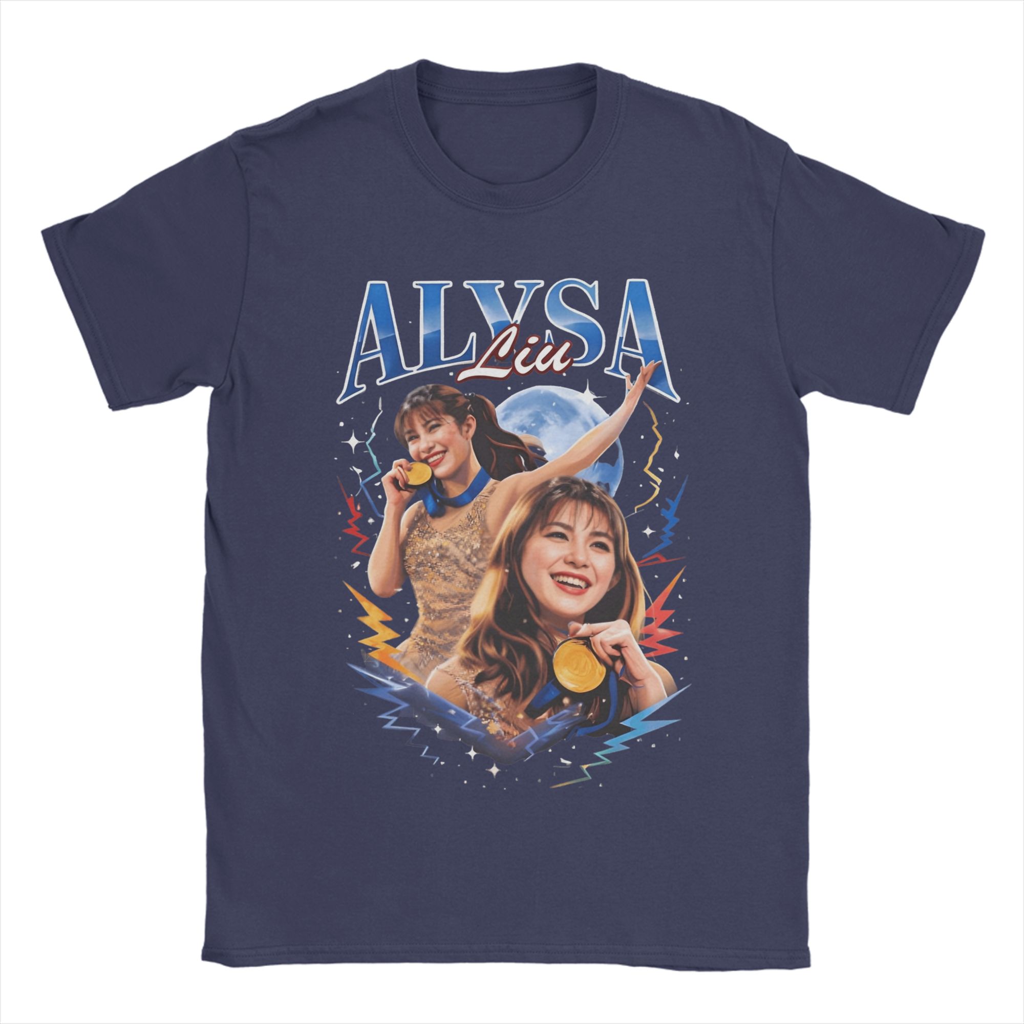 

Alysa Liu Vintage Unisexs T Shirts Crazy Tee Shirt Short Sleeve O Neck TShirts Pure Cotton Big Size Clothes 4XL