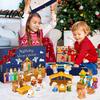 Christmas Calendar for Family Bonding 24 Days Nativity Advent Kids Countdown Waiting Gift Boys Girls with Mini Figurines Interactive Holiday