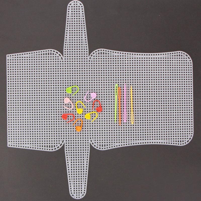 Plastic Mesh For Bag Making Diy Handcraft Bags Weaving Material Latch Hook Bags Made Plastic Grid Hook Crafts Making Accessories
